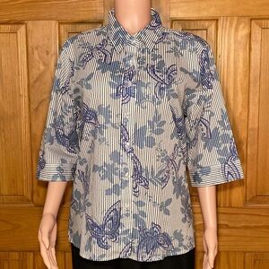 NWOT Vintage American Sweetheart 3/4 Sleeve Top Blouse Size L